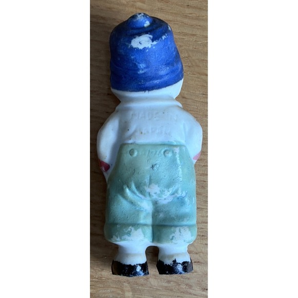 Vintage Traditional Japanese Painted Porcelain Bisque Boy Penny Doll - Picture 5 of 7